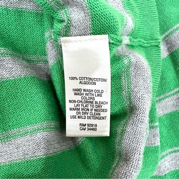 Juicy Couture Kelly Green Striped Royal Crown Button Front Cardigan Sweater - Picture 9 of 9